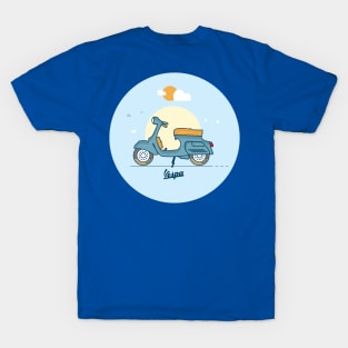 Vespa Vintage Blue T-Shirt